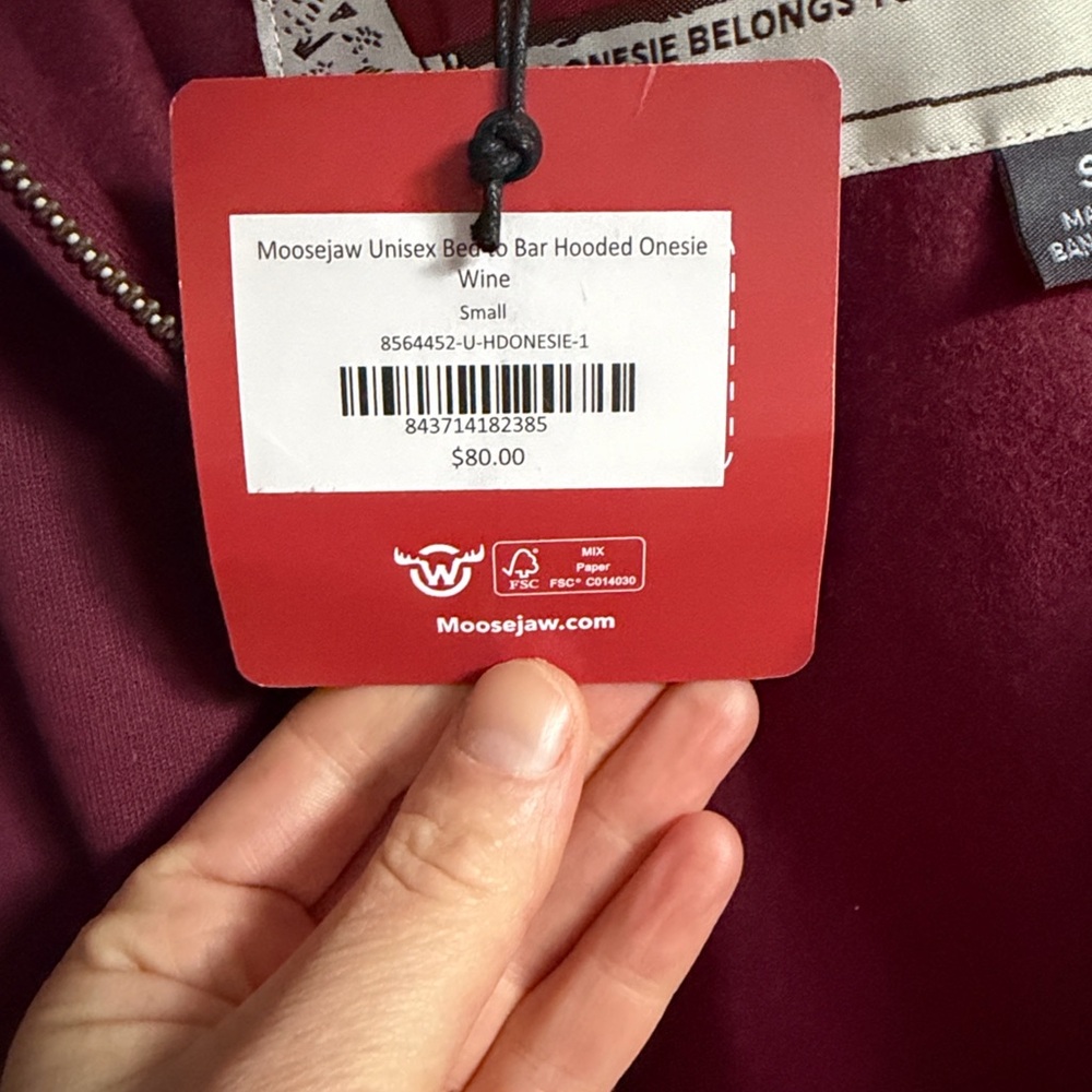 Moosejaw Bed to Bar Maroon Men’s Jumpsuit Small - Picture 5 of 6